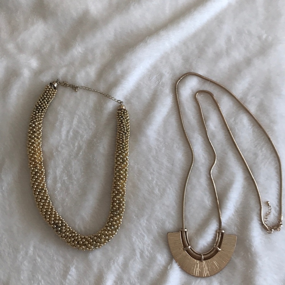 2 statement necklaces